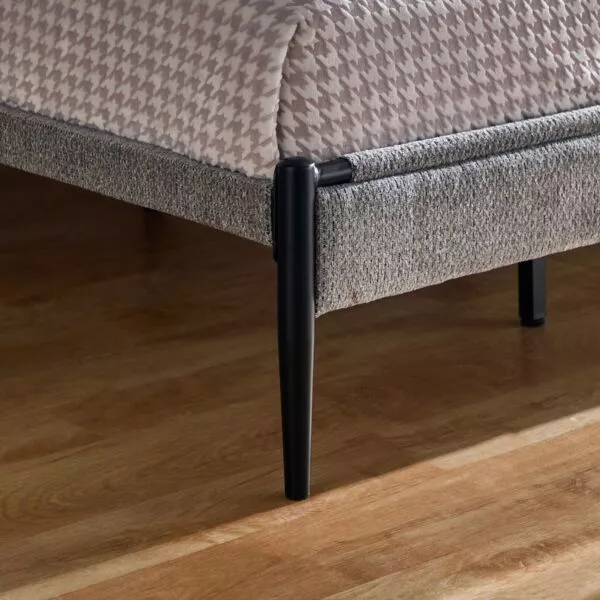 سرير كينج معدن منجد من فنلندا - 180x200 سم