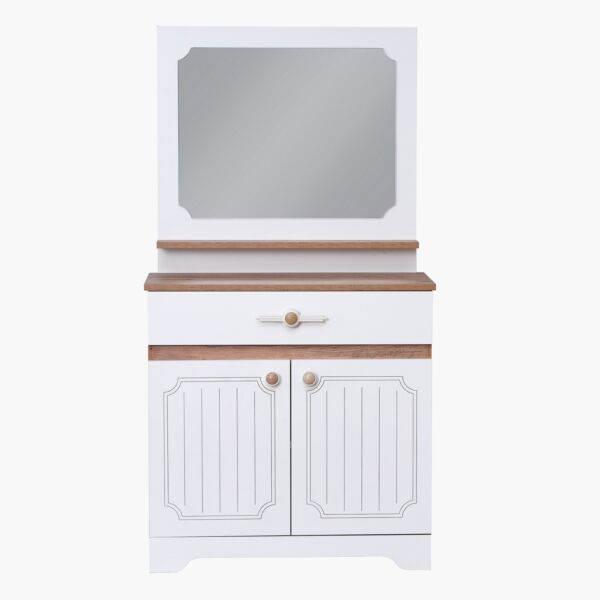 طاولة تزيين بدرج وبابين مع مرآة من ليسترو