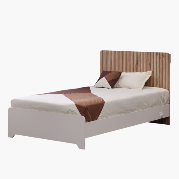 سرير توين ذكي بلوح رأسي بمساحة تخزين من بولو - 120x200 سم