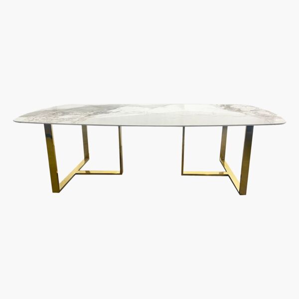 طقم سفرة 8 مقاعد بسطح من الحجر الملبد من بيرل