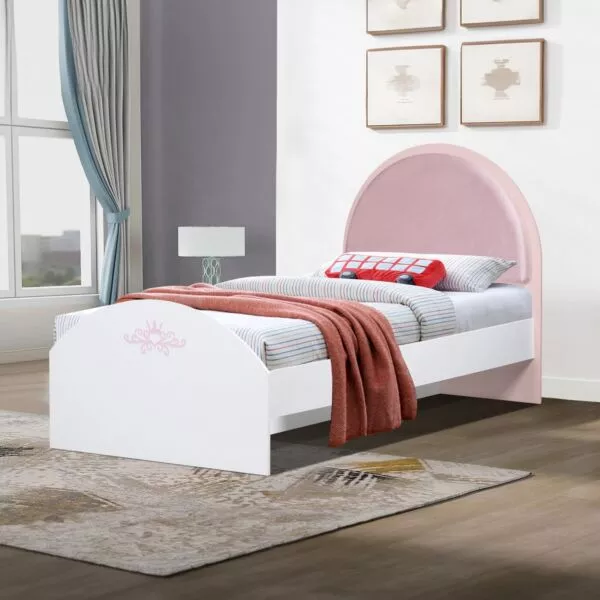 سرير فردي للأطفال منجد من بيكسي - 90x200 سم