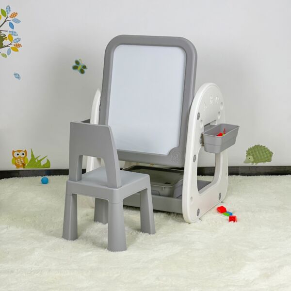 طاولة دراسة مكعبات البناء 4 في 1 مع كرسي وحامل آريس أوسلو