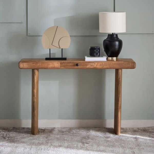 طاولة كونسول من الخشب الصلب من كلايتون