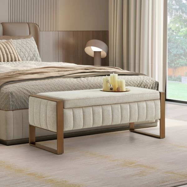 مقعد بنش سوفي بمساحة تخزين من أفالون