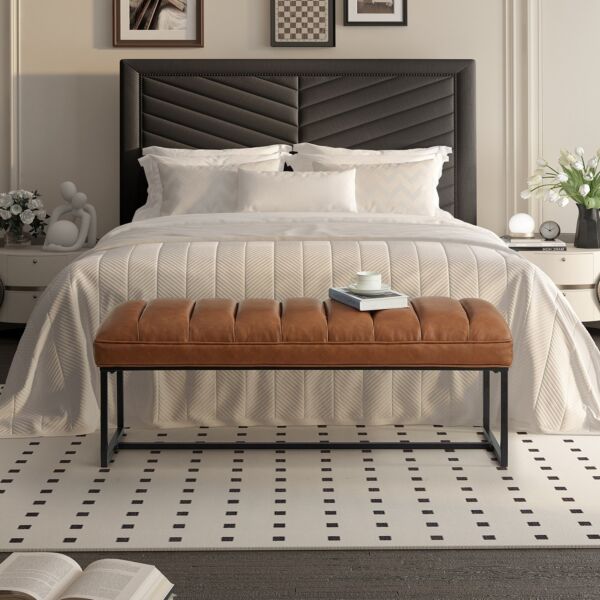 مقعد بنش جلد صناعي بنتا