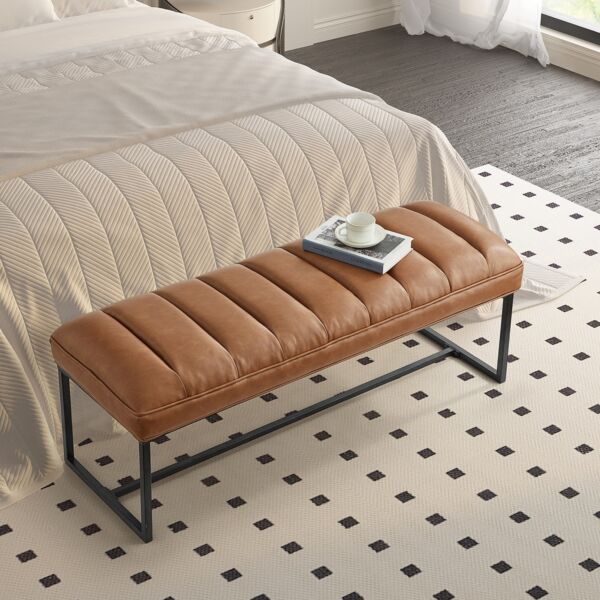 مقعد بنش جلد صناعي بنتا