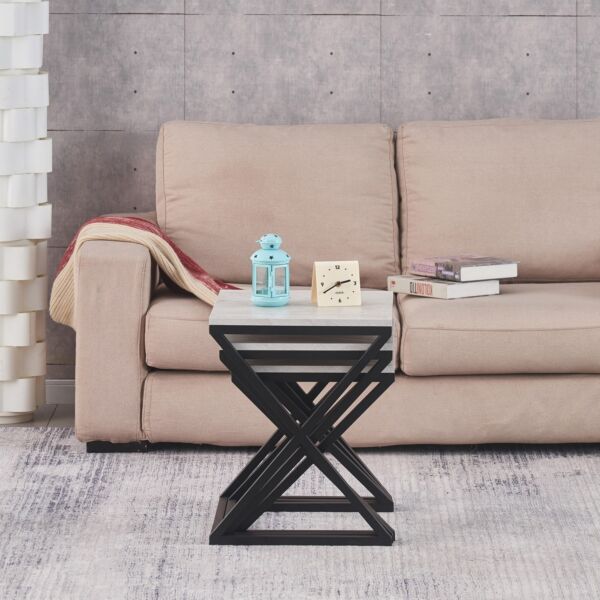 طقم طاولات متداخلة 3 قطع من أسكوتم