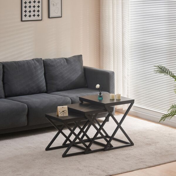 طقم طاولات متداخلة 3 قطع من أسكو