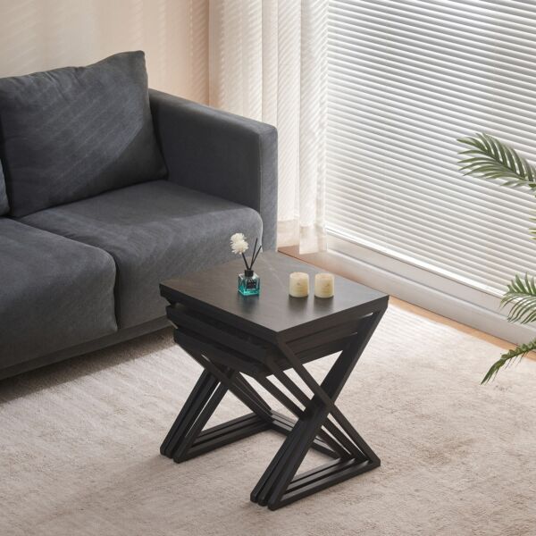 طقم طاولات متداخلة 3 قطع من أسكو