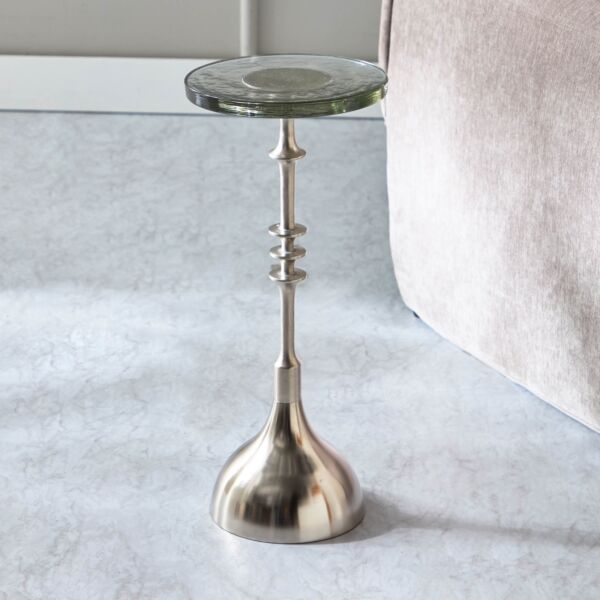 طاولة جانبية بسطح زجاج من إيديث