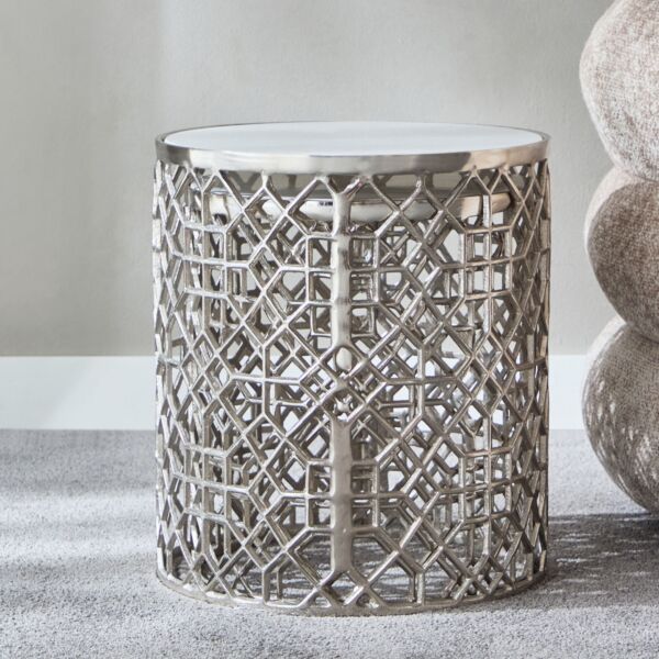 طقم طاولات جانبية بسطح رخامي - تاليثا