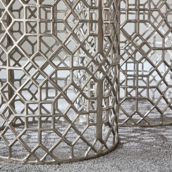 طقم طاولات جانبية بسطح رخامي - تاليثا