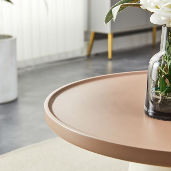 طقم طاولة قهوة بسطح زجاجي دوار من أوسكار