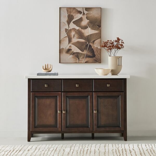 بوفيه جانبية بسطح رخام مع ثلاثة أبواب و3 أدراج من أورلاندو