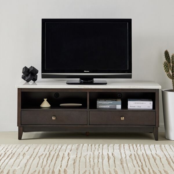 طاولة تلفزيون 65 بوصة سطح رخام أصلي أورلاندو