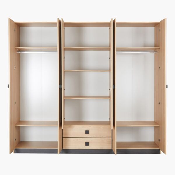 دولاب ملابس بـ6 أبواب ودرجين ومرآيا من لوكا