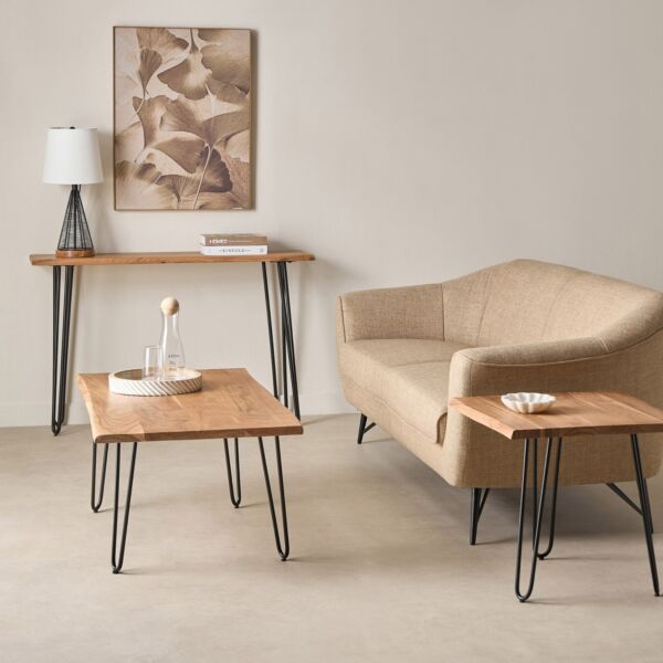 كونسول بسطح خشب صلب لايف إيدج كوروين