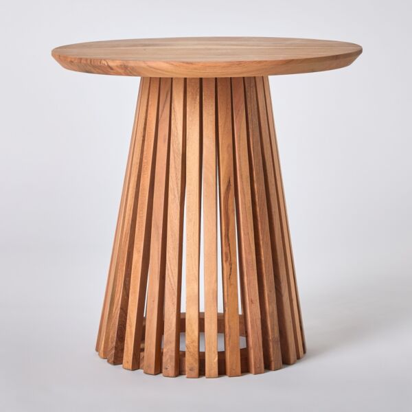 طاولة جانبية مستديرة من الخشب الصلب - دولتشي