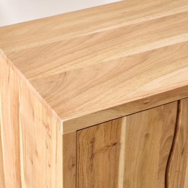 بوفية جانبي من الخشب الصلب بثلاثة أبواب وحواف لايف - أرنو