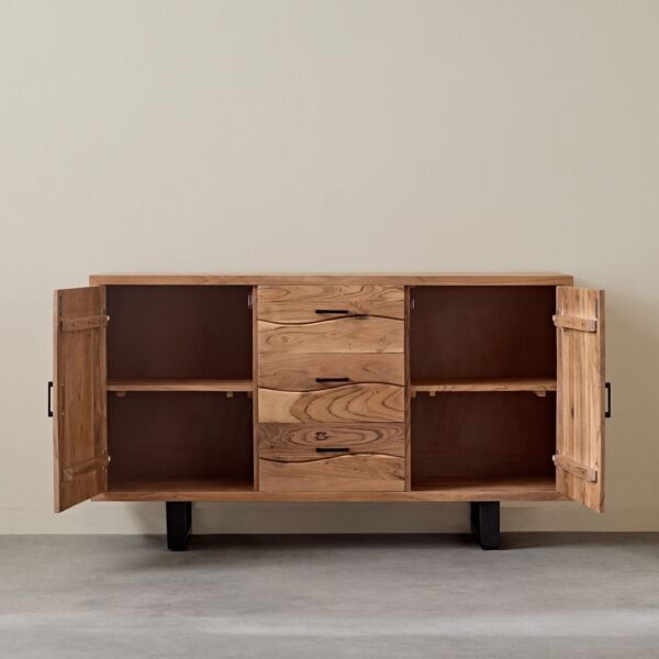 خزانة جانبية من الخشب الصلب ببابين و3 أدراج لايف إيدج من كوستا