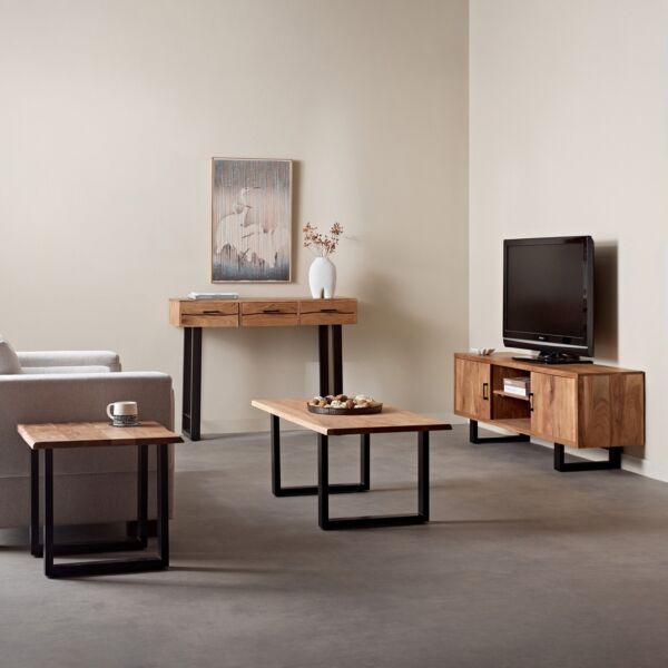 طاولة تلفزيون خشب صلب ببابين 65 بوصة لايف إيدج كوستا