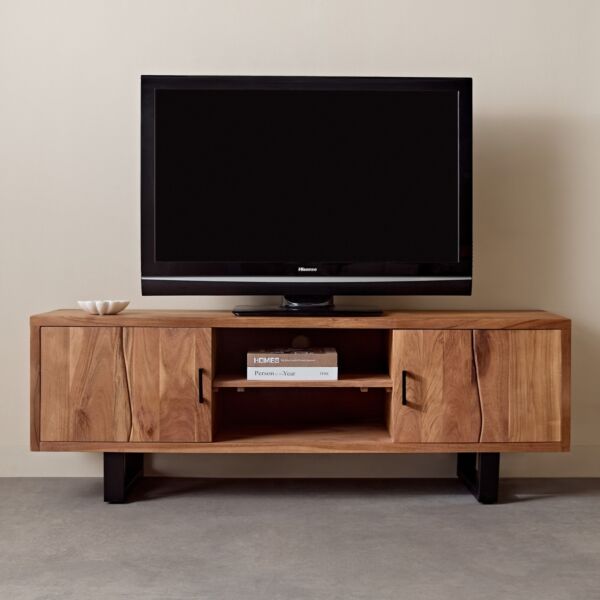 طاولة تلفزيون خشب صلب ببابين 65 بوصة لايف إيدج كوستا