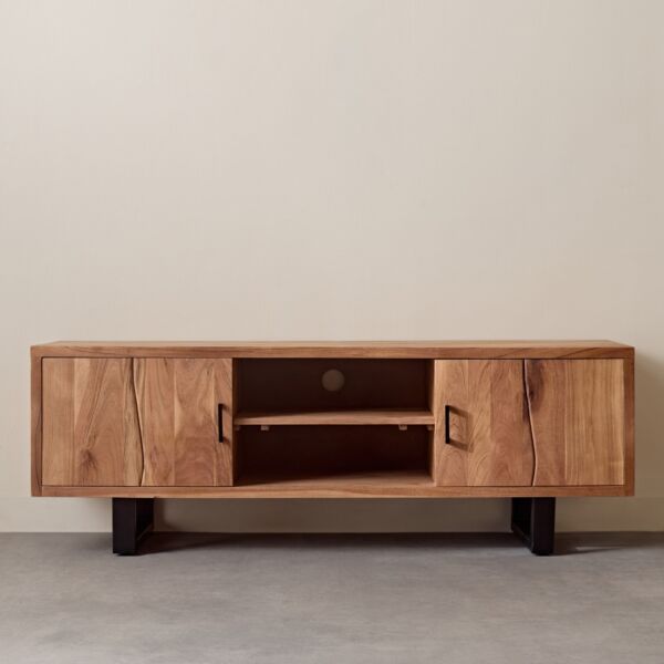 طاولة تلفزيون خشب صلب ببابين 65 بوصة لايف إيدج كوستا