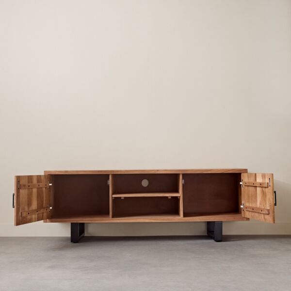 طاولة تلفزيون خشب صلب ببابين 65 بوصة لايف إيدج كوستا