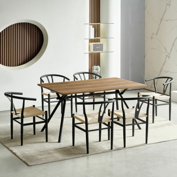 طقم طاولة طعام 6 مقاعد من هانسي