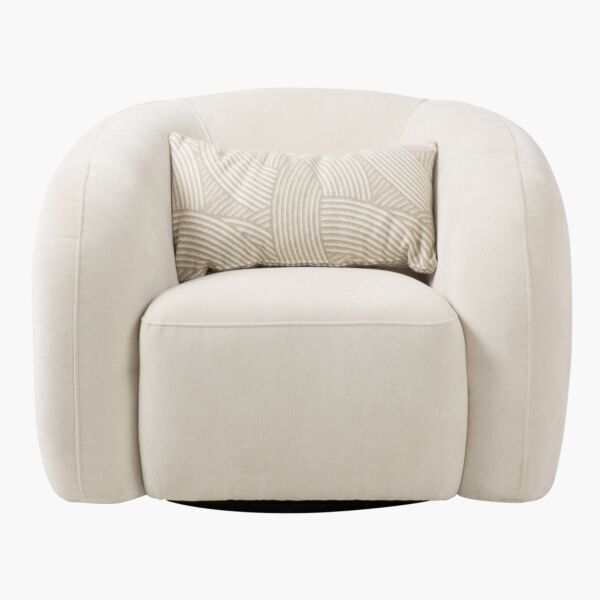 كرسي قماش دوار مع وسادة من أنطونيو