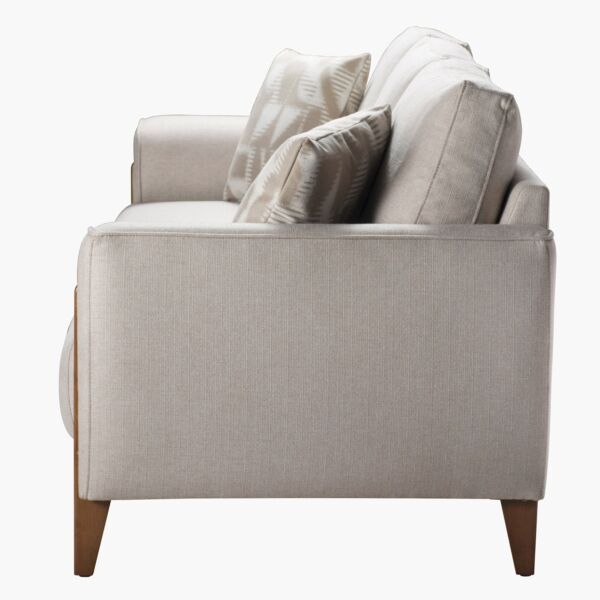 كنبة قماش 3 مقاعد مع وسادتين من باسو