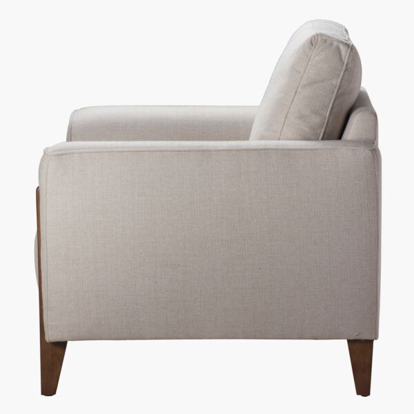 كنبة قماش مفردة بمساند ذراعين من باسو