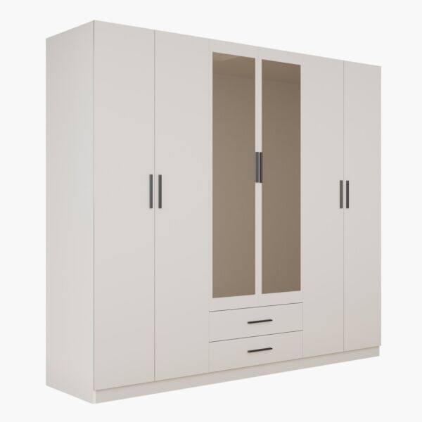 خزانة ملابس بـ 6 أبواب ودرجين ومرايا من مارويل