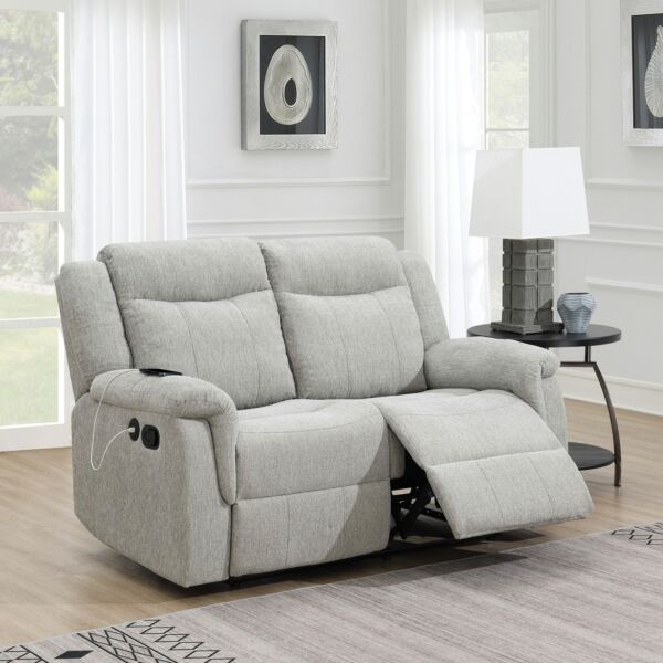 كنبة استرخاء قماش مقعدين مع يو إس بي من جين