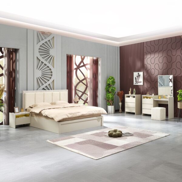 طقم غرفة نوم كينج 6 قطع من زيتا - 180x200 سم