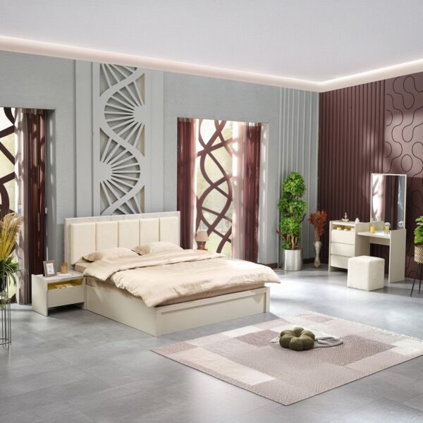 طقم غرفة نوم كينج 6 قطع من زيتا - 180x200 سم