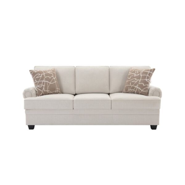 كنبة قماش 3 مقاعد مع وسادتين من أشتون إن إكس تي