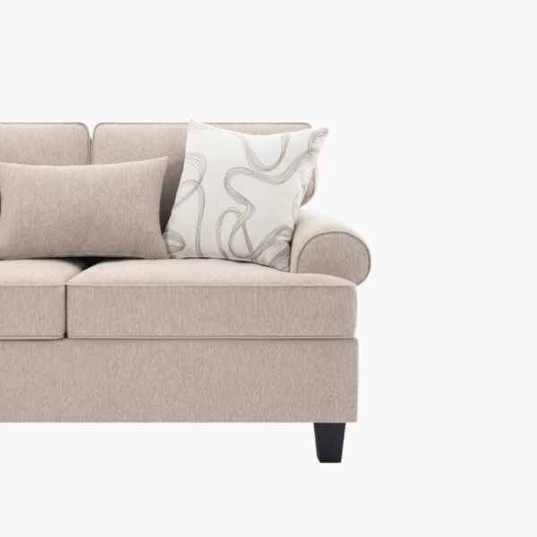 كنبة قماش مقعدين مع 3 وسائد كامبريدج من مانهاتن