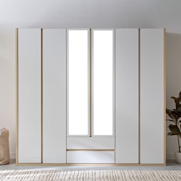 خزانة ملابس بـ 6 أبواب و 2 أدراج ومرآة أرتيزان