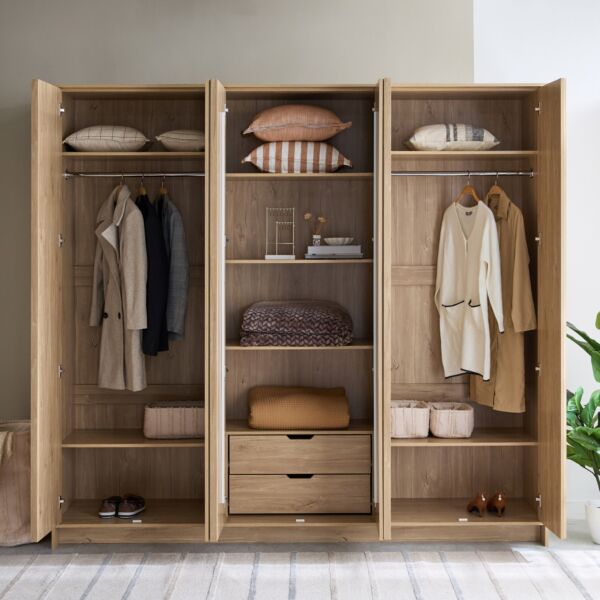 خزانة ملابس بـ6 أبواب و 2 أدراج ومرآة من داينستي