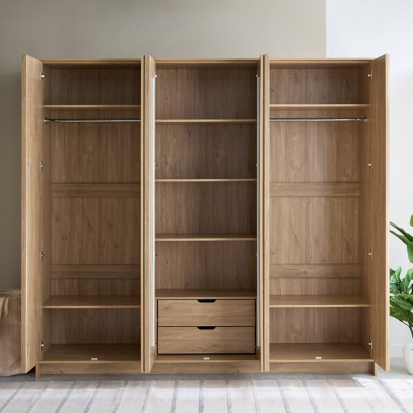 خزانة ملابس بـ6 أبواب و 2 أدراج ومرآة من داينستي