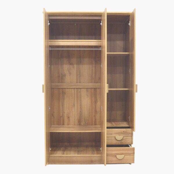 خزانة ملابس بـ 3 أبواب ودرجين ومرآة من كارنيشن