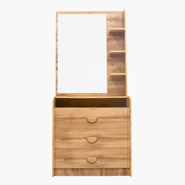 طاولة تزيين بـ 3 أدراج مع مرآة من كارنيشن