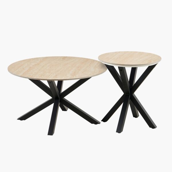 طاولة جانبية مستديرة من حجر ملبد من بيليسيا