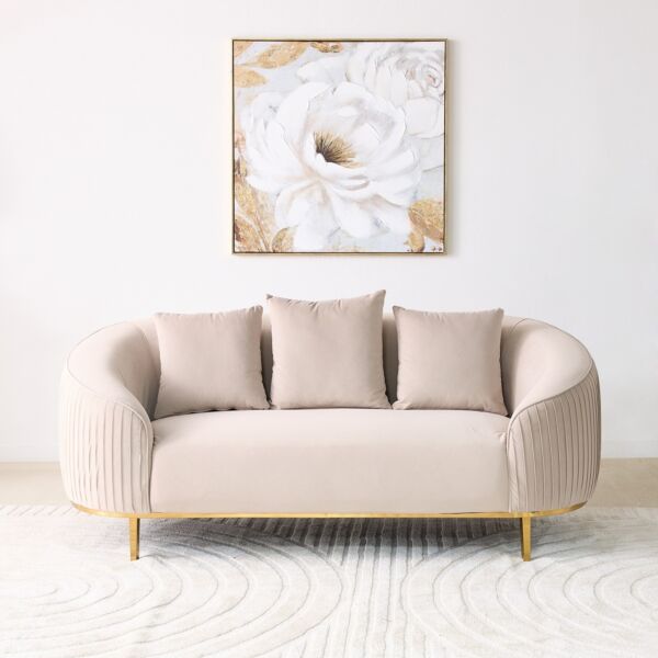 كنبة قماش مقعدين مع 3 وسائد من سورينتو