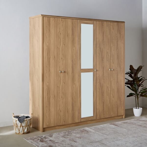 دولاب ملابس 5 أبواب بمرآة من نورديكا