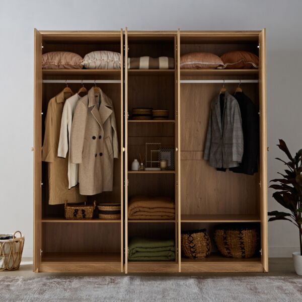 دولاب ملابس 5 أبواب بمرآة من نورديكا