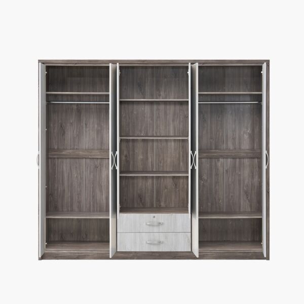 خزانة ملابس بـ 6 أبواب وأدراج و2 مرايا إنريكو