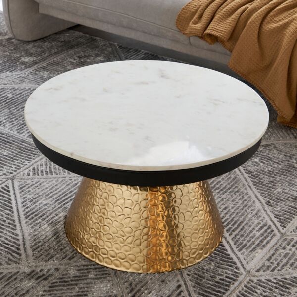 طاولة قهوة بسطح من الرخام الأصلي من كلاريان