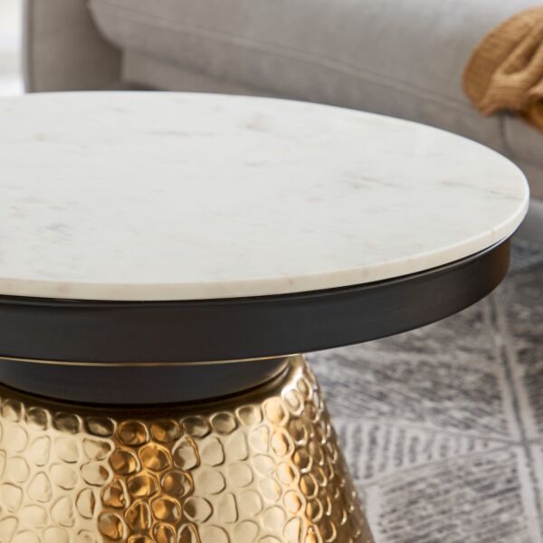 طاولة قهوة بسطح من الرخام الأصلي من كلاريان